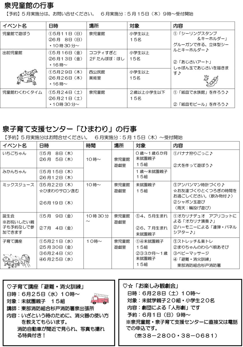 ひまわり通信５月号裏面