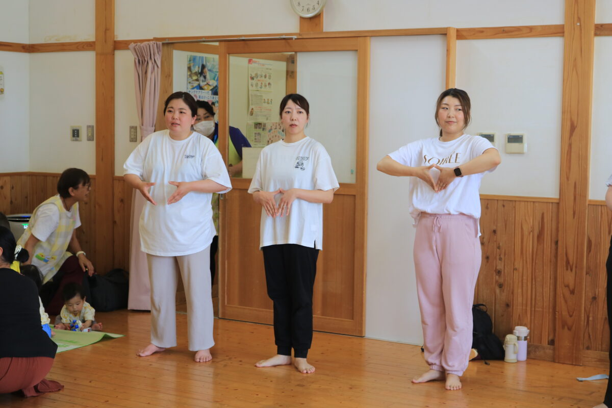 お腹に力を入れる①
