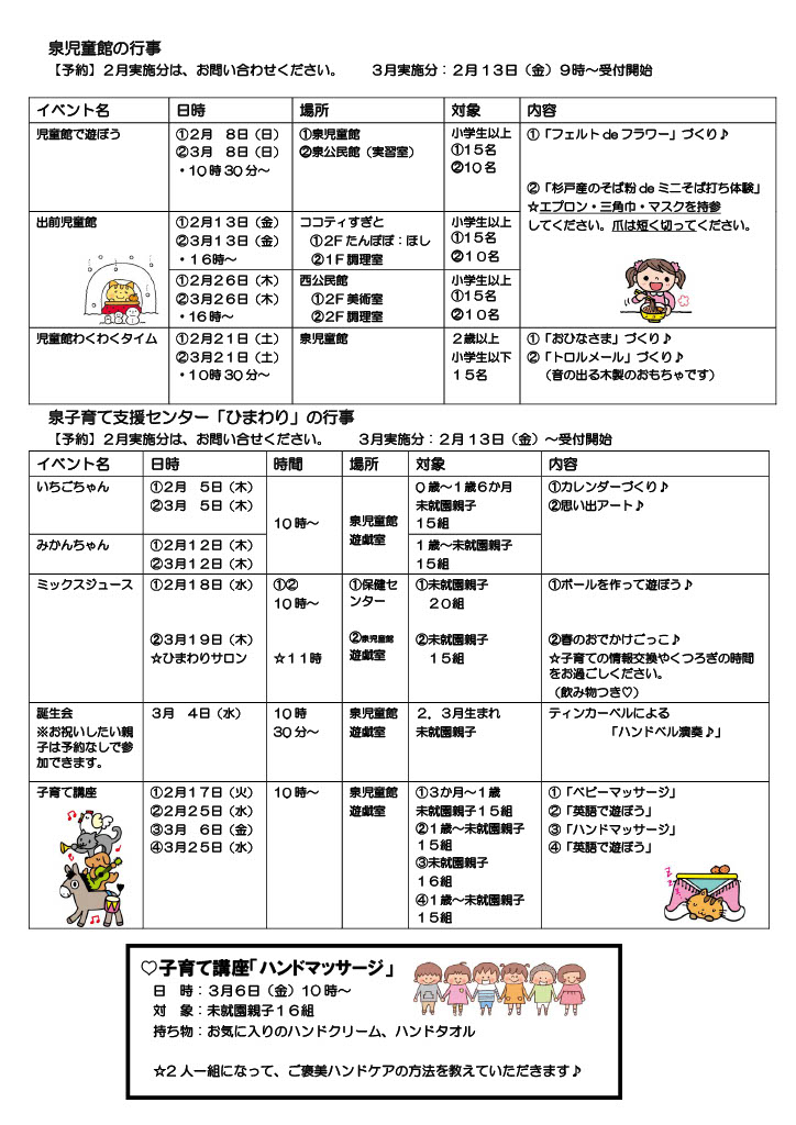 ひまわり通信2月裏面