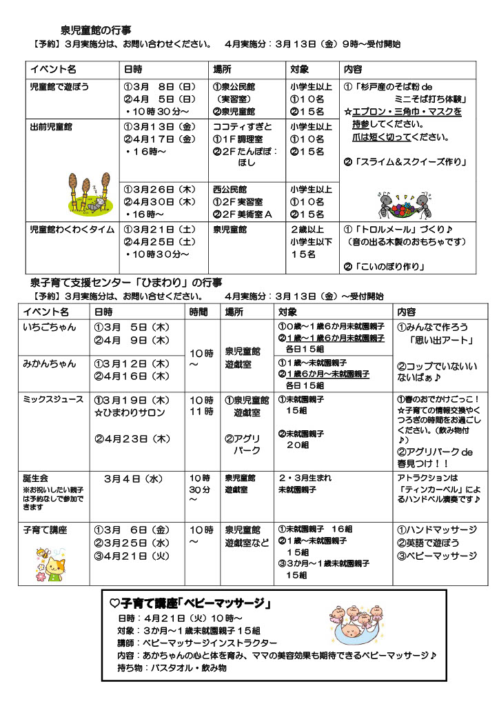 ひまわり通信3月裏面