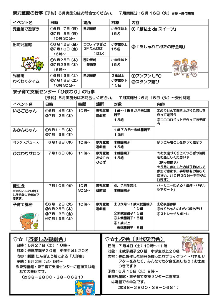 ひまわり通信6月裏面