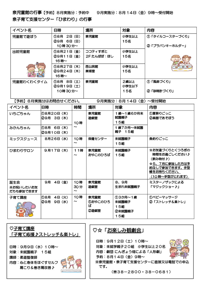 ひまわり通信8月裏面