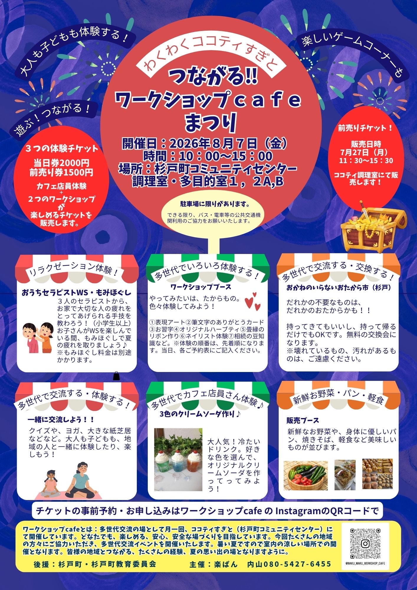 つながるワークショップcafeまつりのちらし
