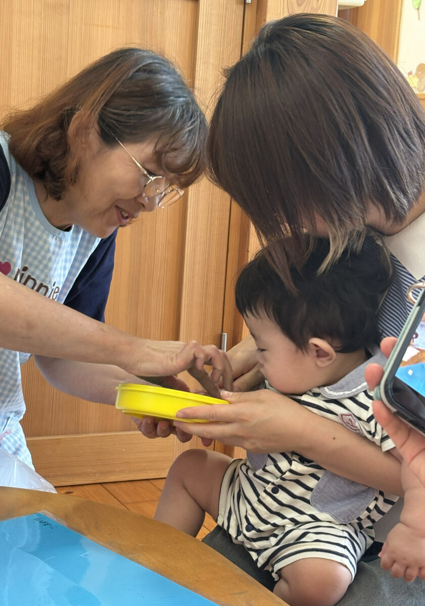 先生にぺったんしてもらったよ